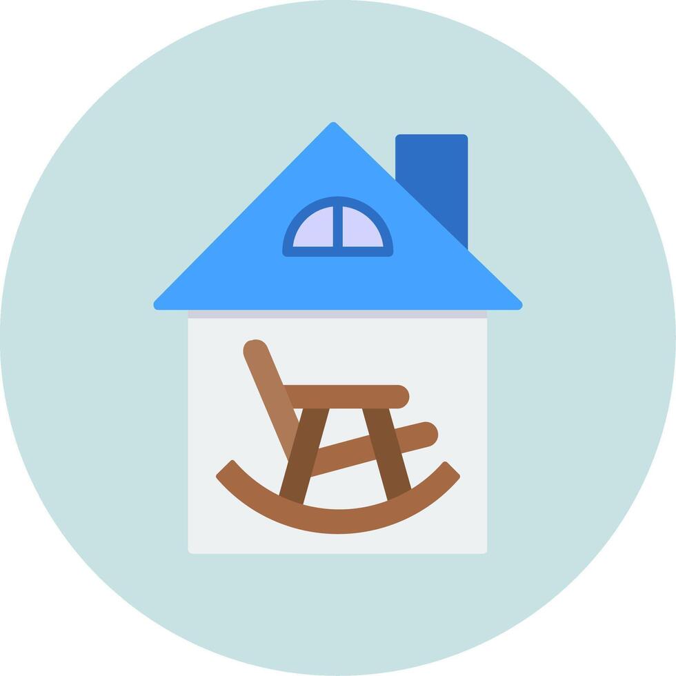 Retirement Home Vector Icon