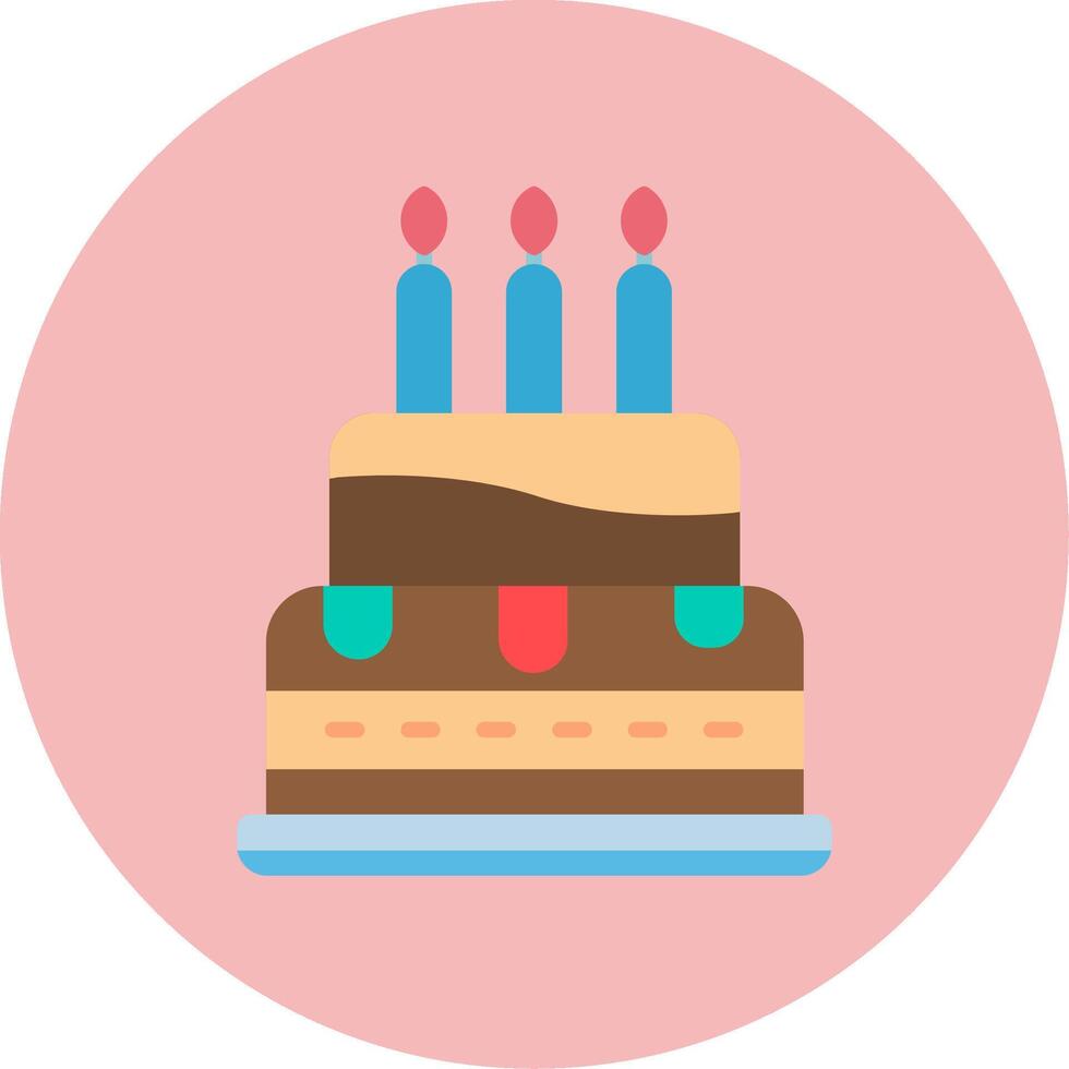 icono de vector de pastel de cumpleaños