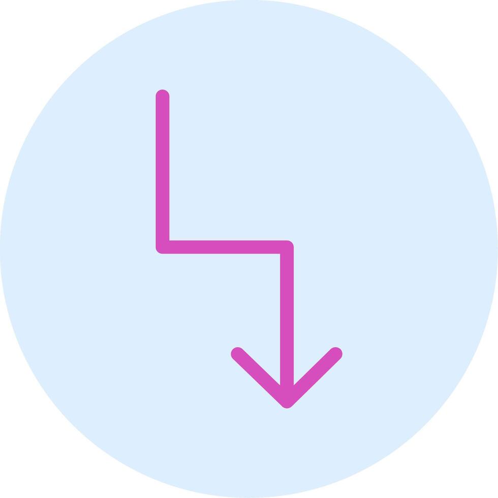 Zigzag Arrow Vector Icon