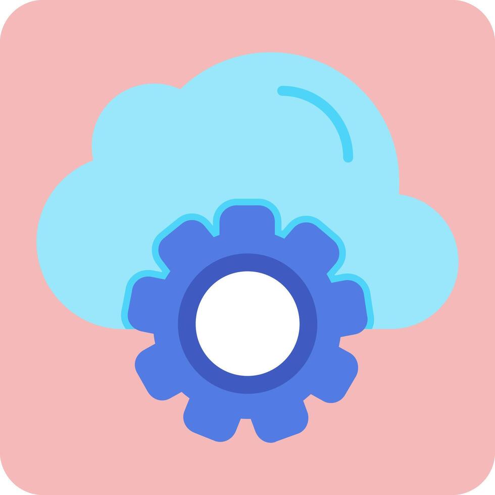 icono de vector de computación en la nube