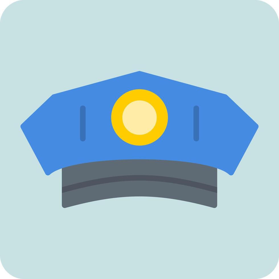 Police Man Hat Vector Icon