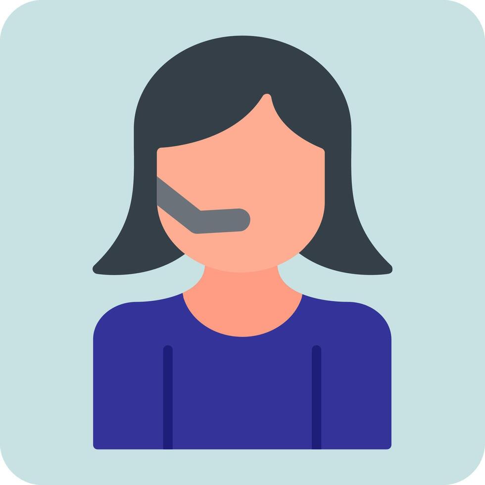 Call Center Agent Vector Icon