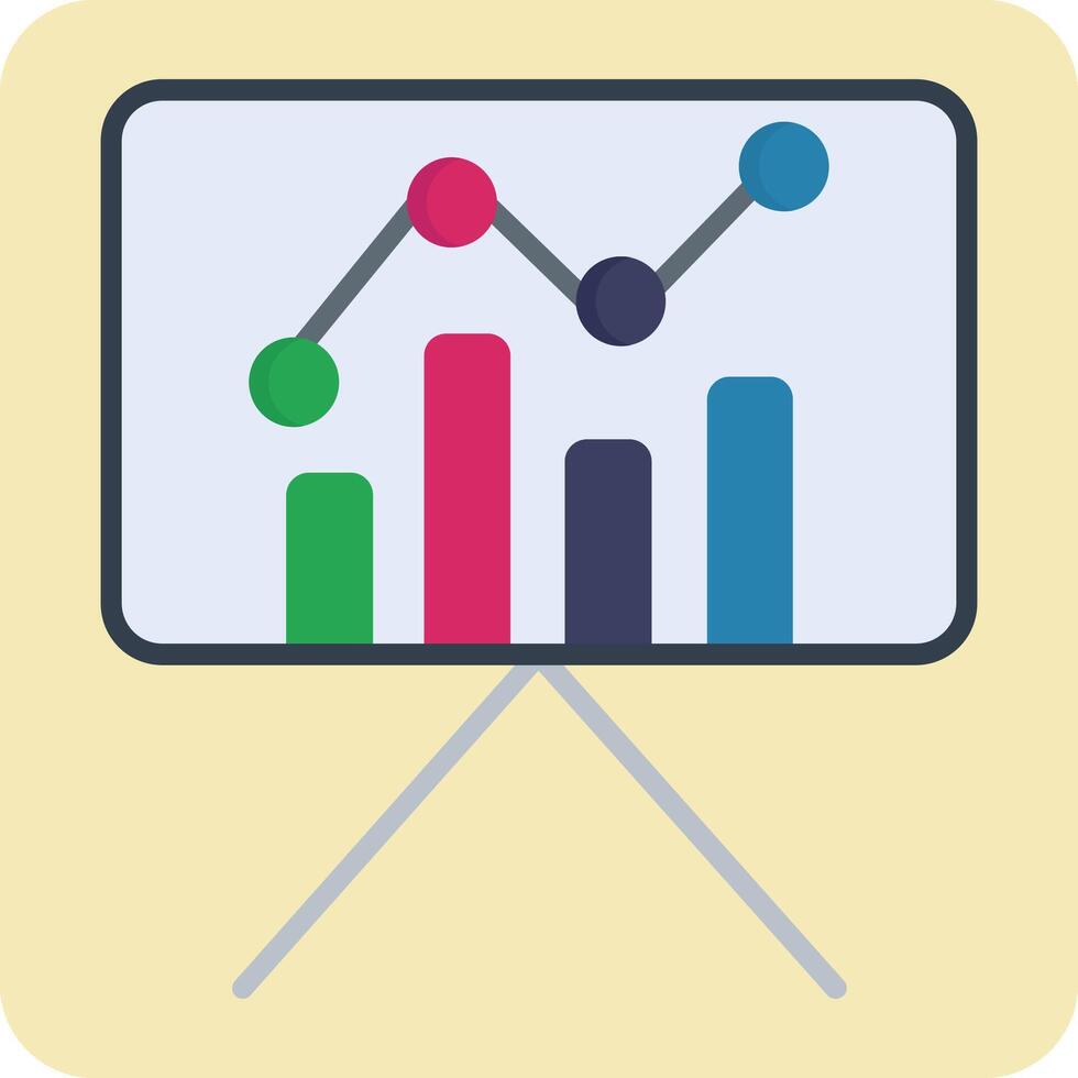 Stats Presentation Vector Icon