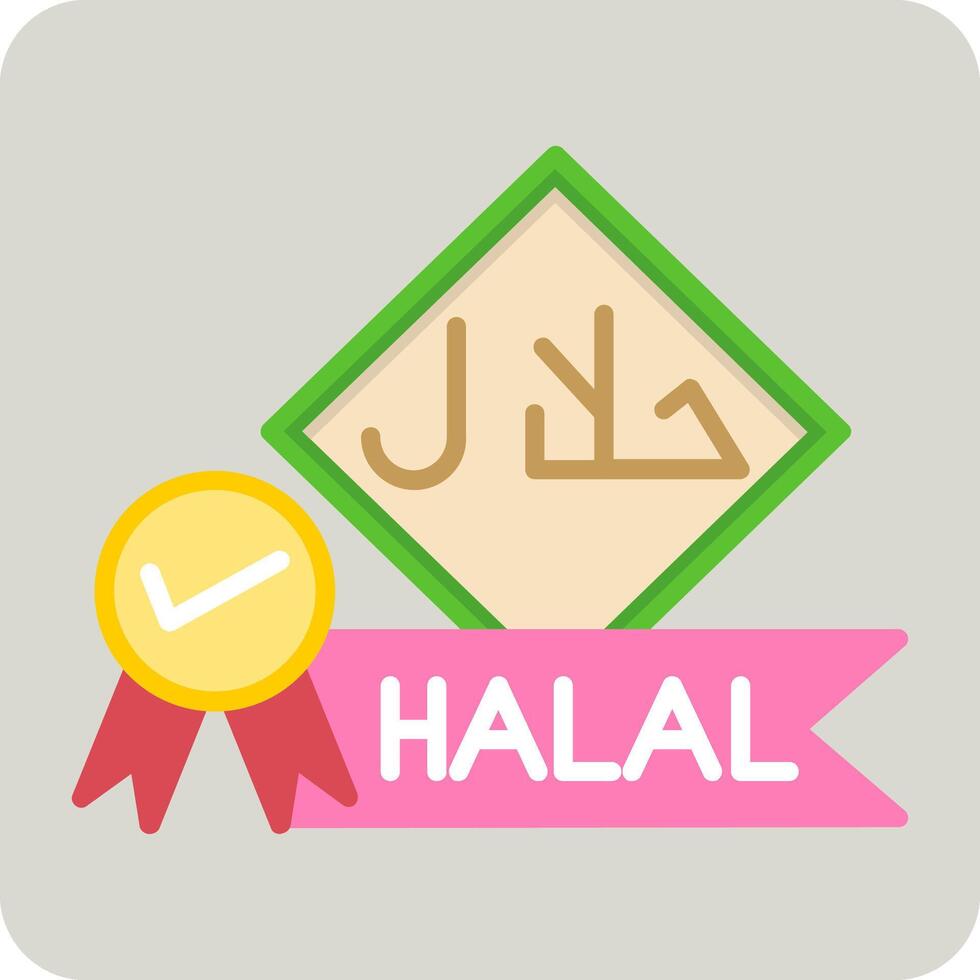 icono de vector halal