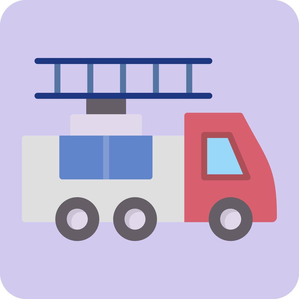 Ladder Truck Vector Icon