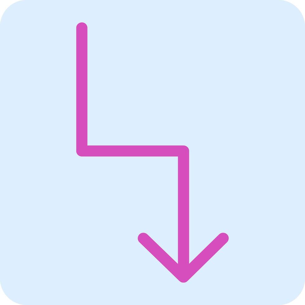 Zigzag Arrow Vector Icon