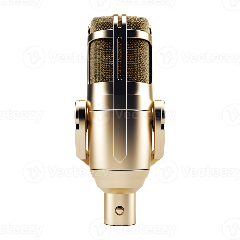 AI generated 3D Rendering of a Studio Microphone on Transparent Background - Ai Generated png