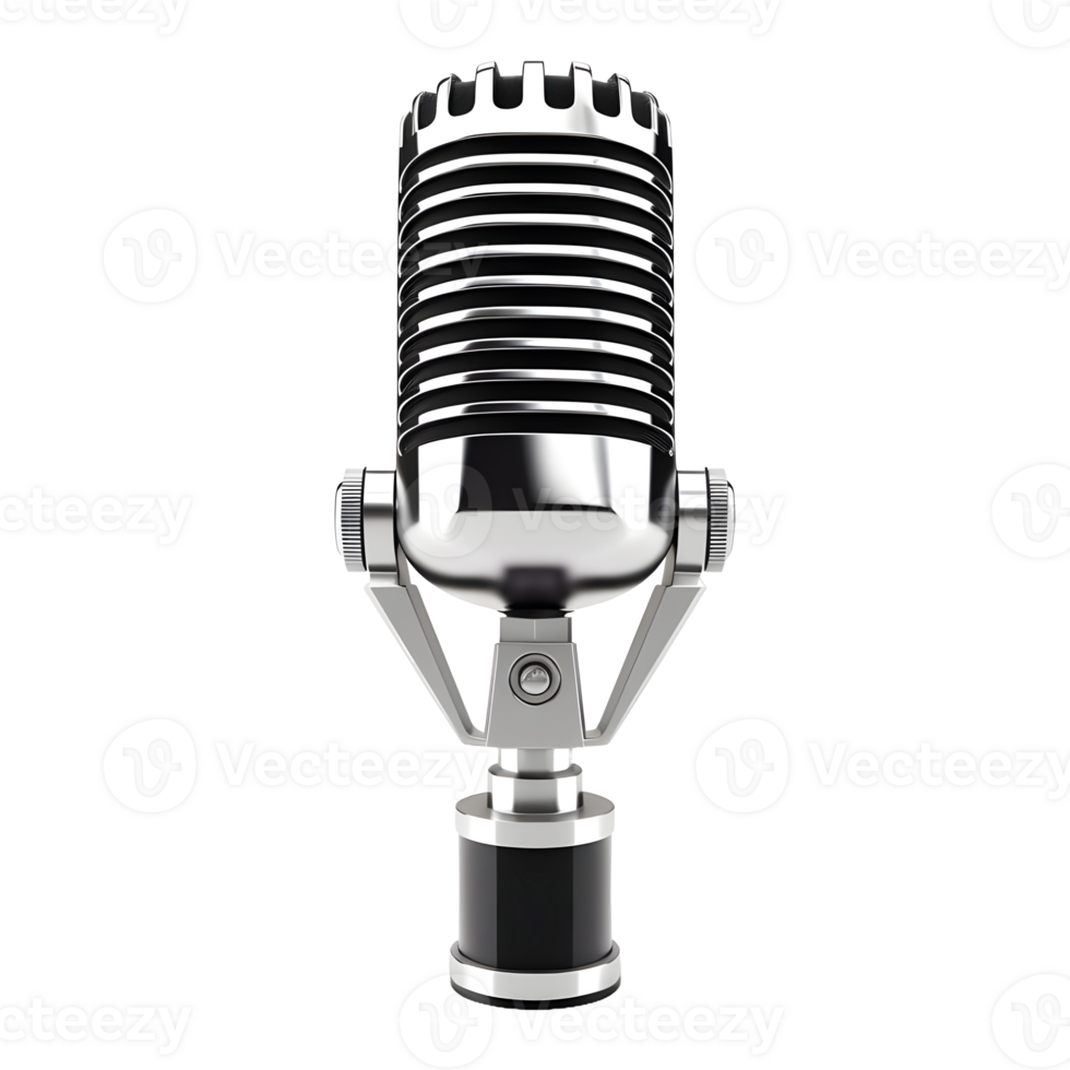 AI generated 3D Rendering of a Studio Microphone on Transparent Background - Ai Generated png