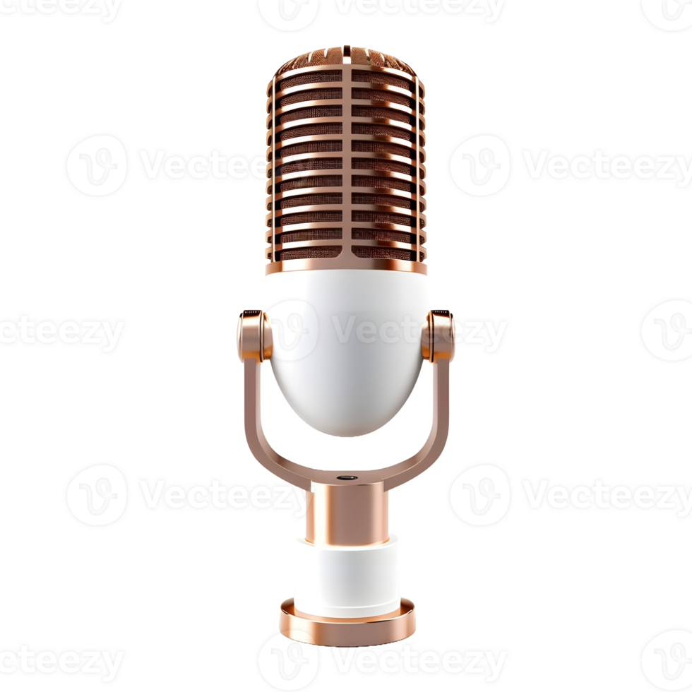 AI generated 3D Rendering of a Studio Microphone on Transparent Background - Ai Generated png