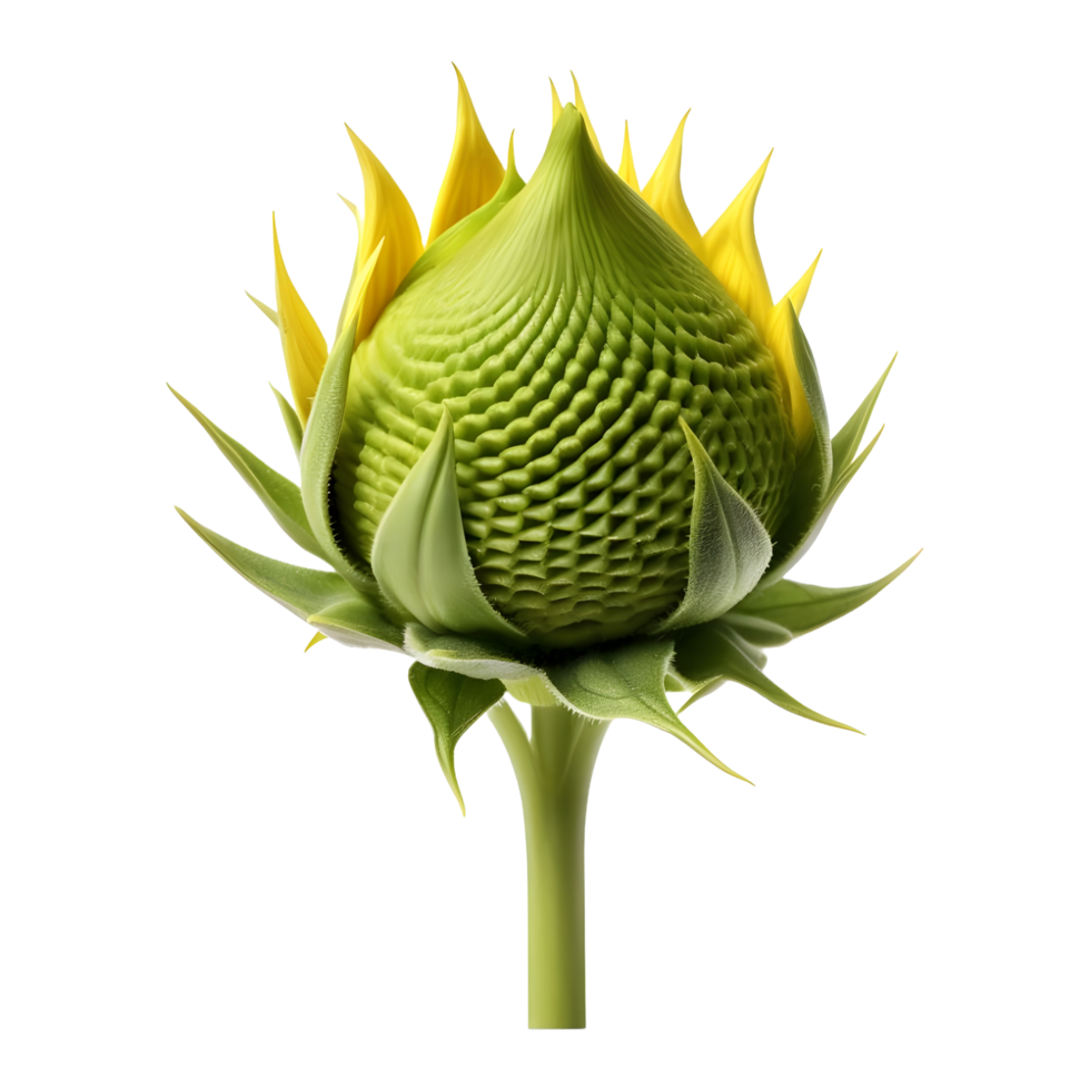 AI generated 3D Rendering of a Sunflower Blooming on Transparent Background - Ai Generated png