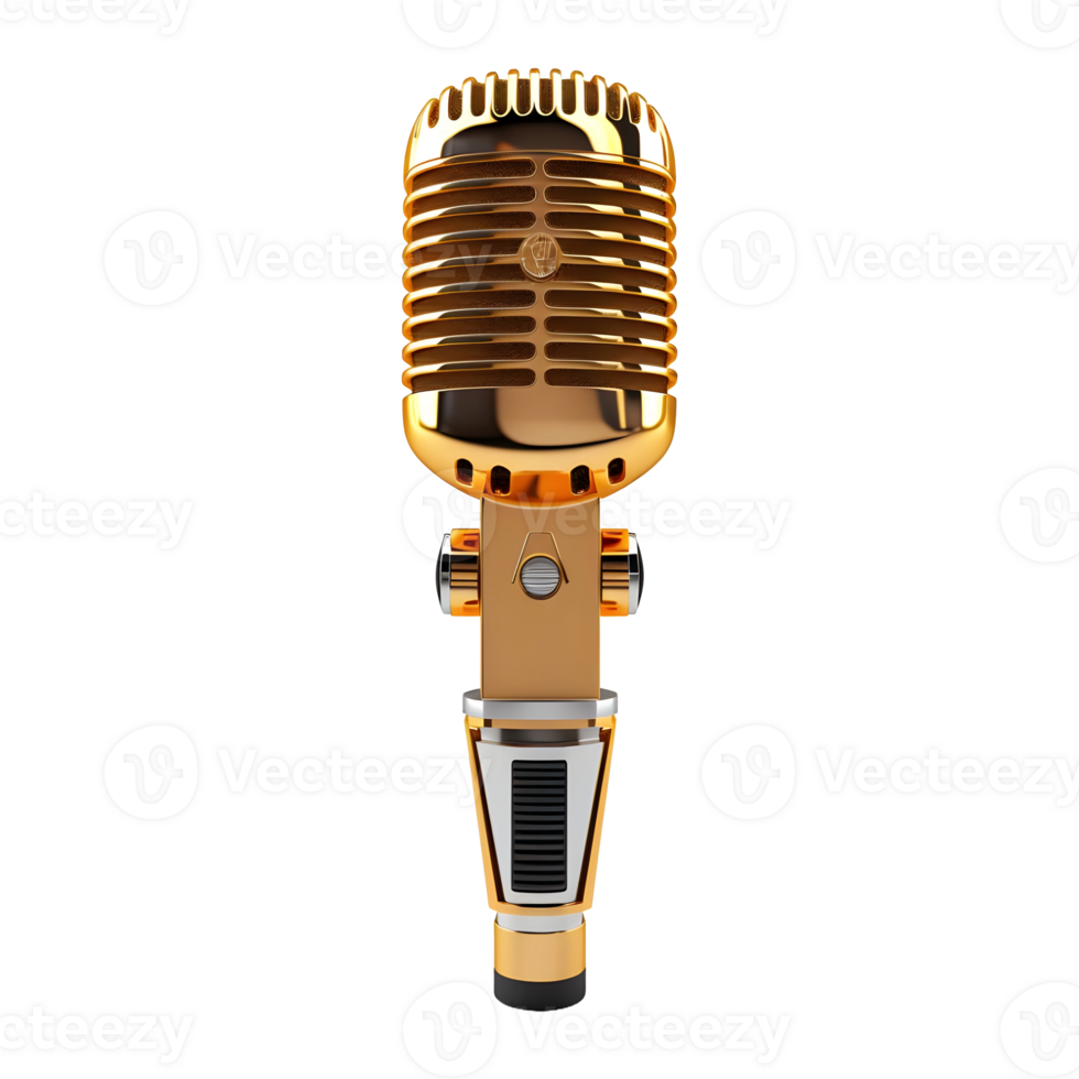 AI generated 3D Rendering of a Studio Microphone on Transparent Background - Ai Generated png