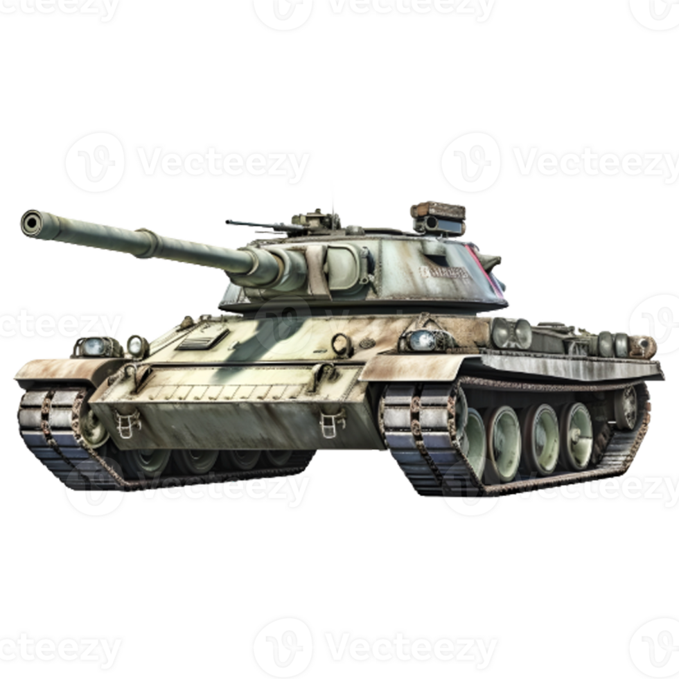 AI generated 3D Rendering of a War Tank on Transparent Background - Ai Generated png