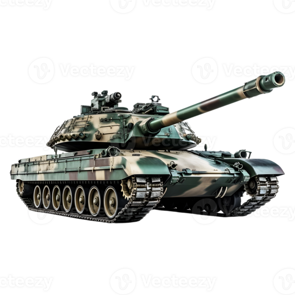 AI generated 3D Rendering of a War Tank on Transparent Background - Ai Generated png