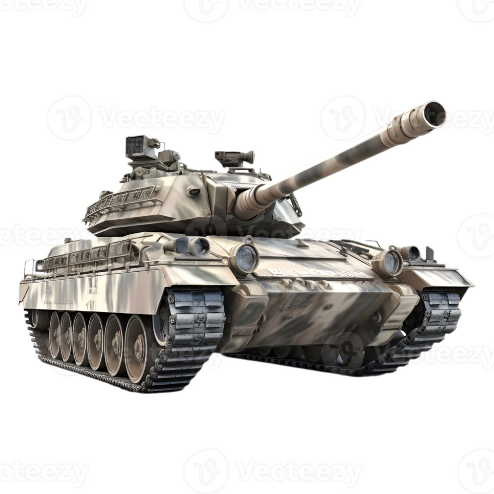 AI generated 3D Rendering of a War Tank on Transparent Background - Ai Generated png