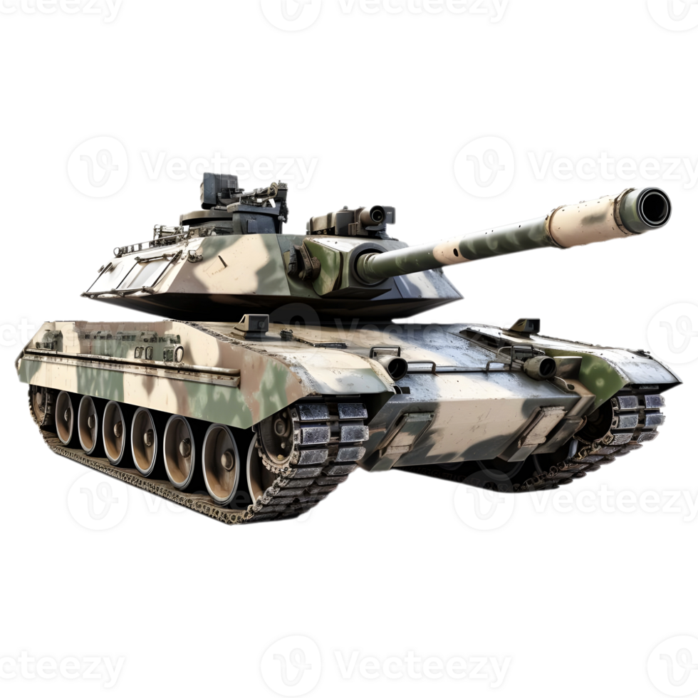 AI generated 3D Rendering of a War Tank on Transparent Background - Ai Generated png