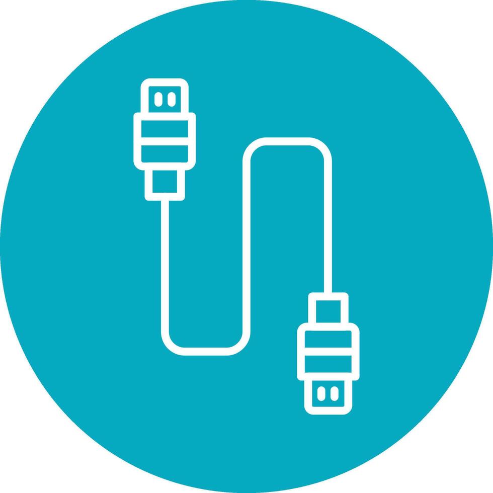 icono de vector de cable usb