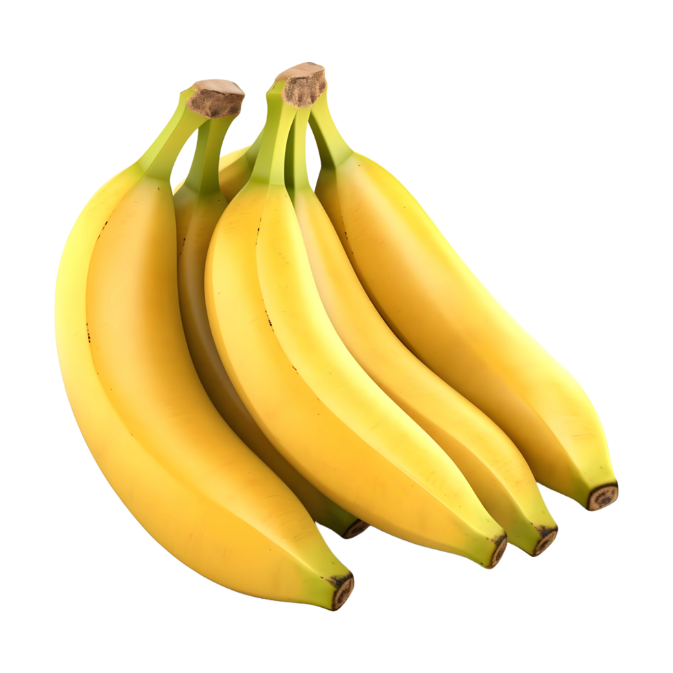 AI generated 3D Rendering of a Bunch of Banana on Transparent Background - Ai Generated png