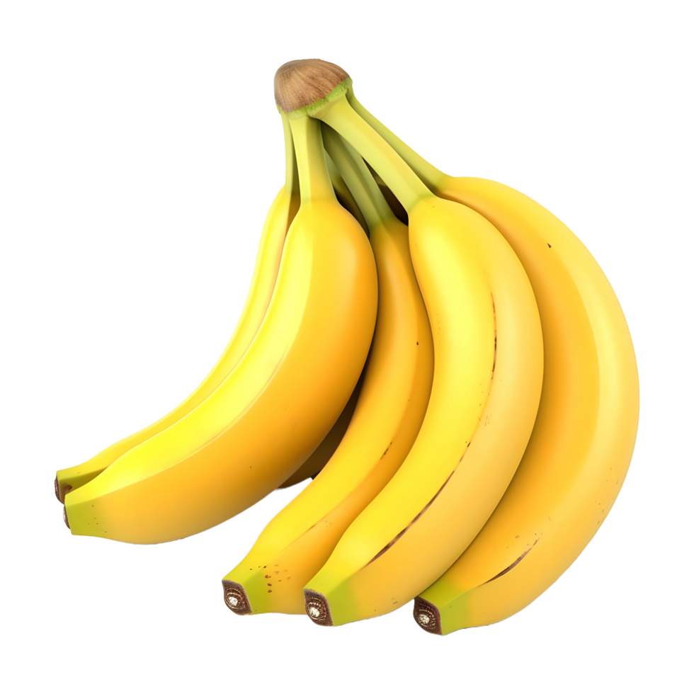 AI generated 3D Rendering of a Bunch of Banana on Transparent Background - Ai Generated png