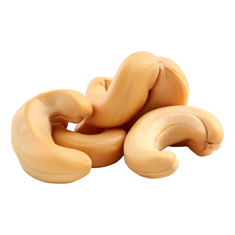 AI generated 3D Rendering of a Cashew on Transparent Background - Ai Generated png