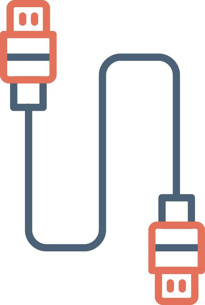 icono de vector de cable usb