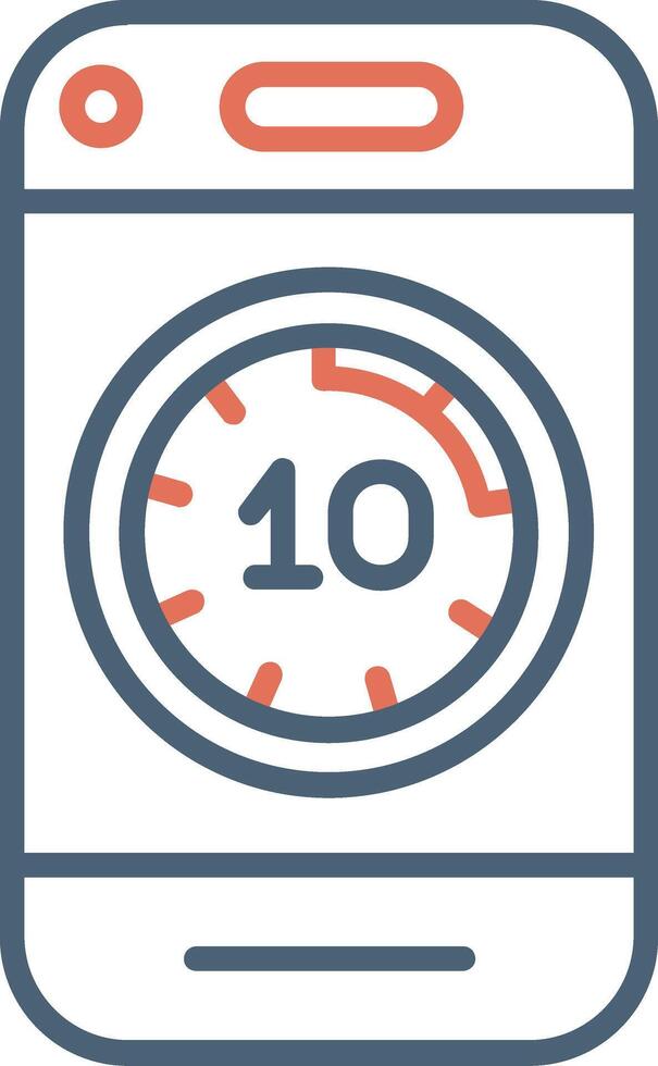 Mobile Phone Stopwatch Vector Icon