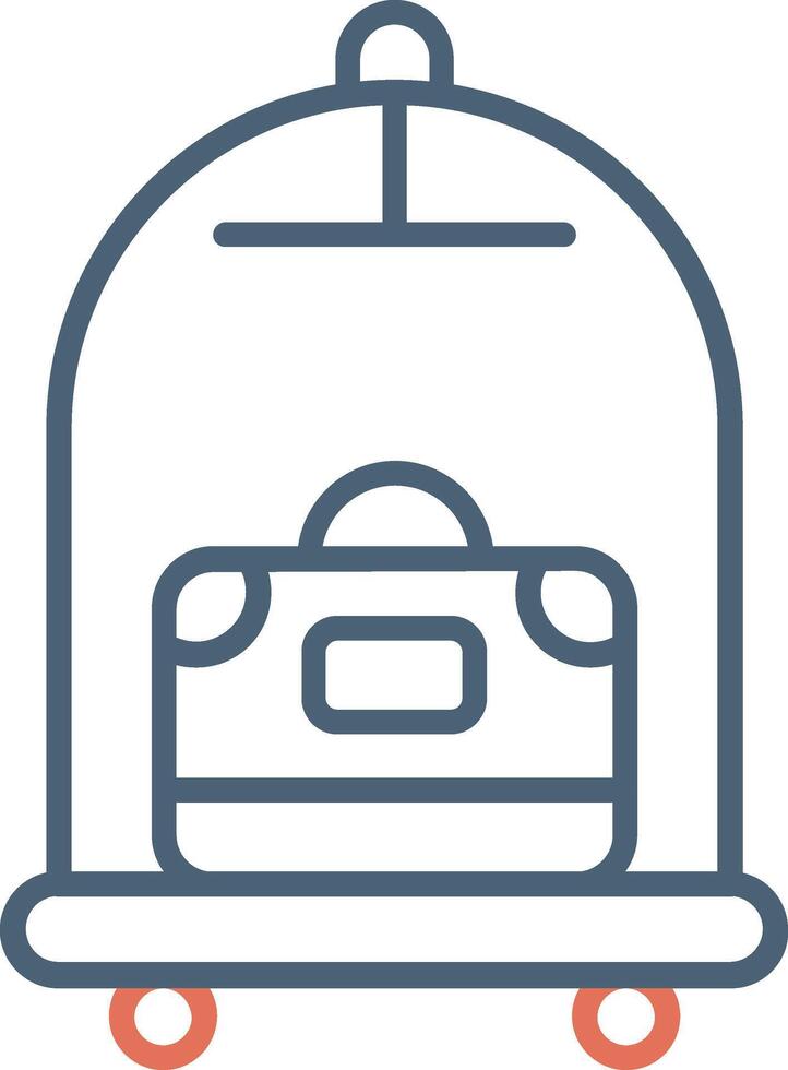 Luggage Cart Vector Icon