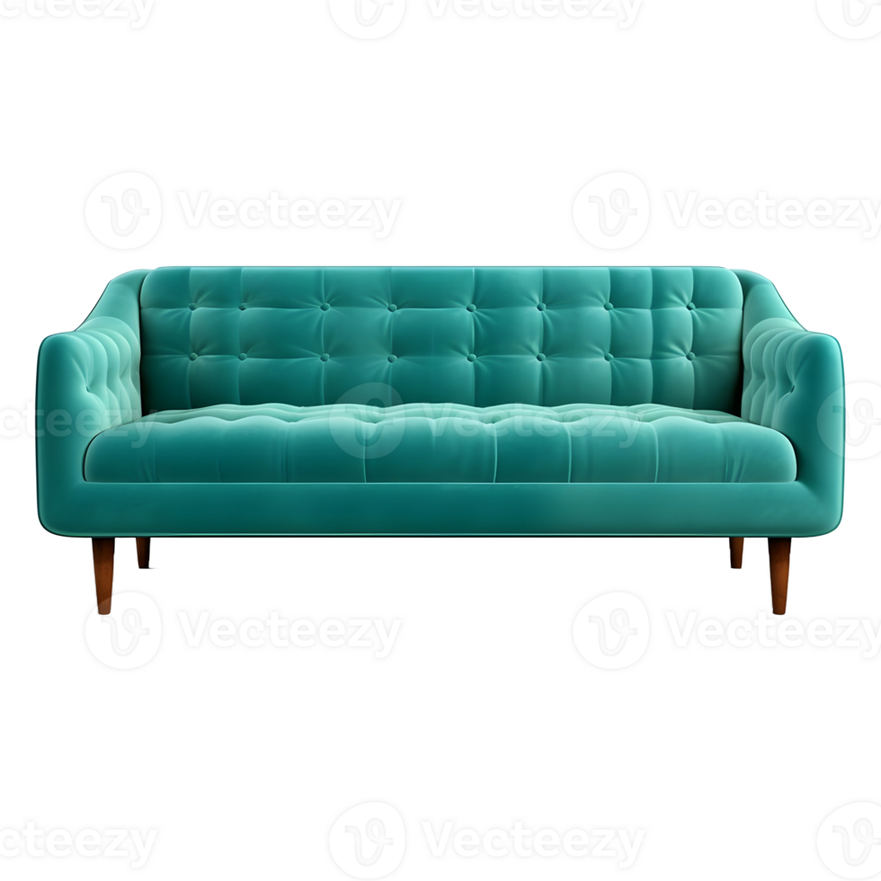 AI generated 3D Rendering of a Sofa on Transparent Background - Ai Generated png