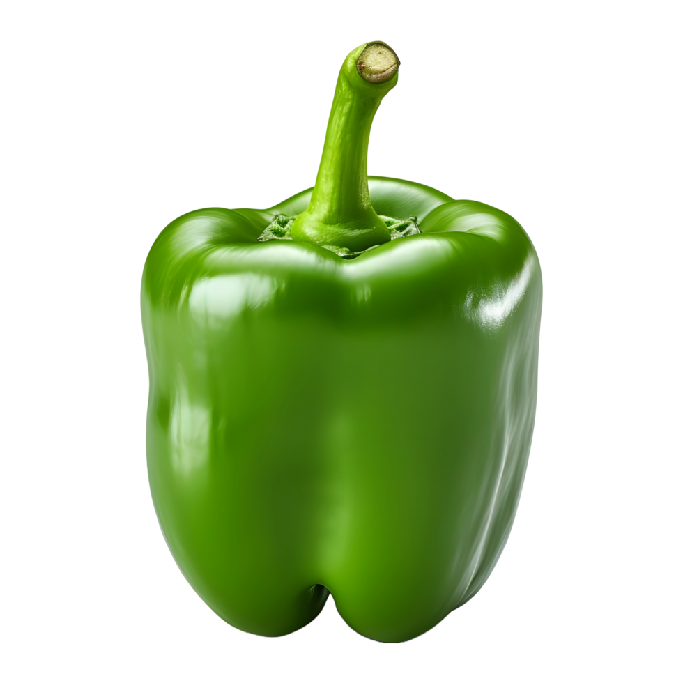 ai gegenereerd 3d renderen van een groen peper of Chili Aan transparant achtergrond - ai gegenereerd png