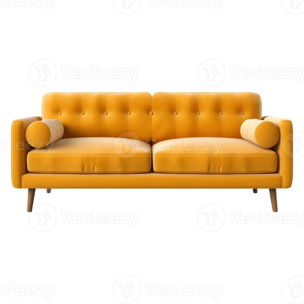 AI generated 3D Rendering of a Sofa on Transparent Background - Ai Generated png