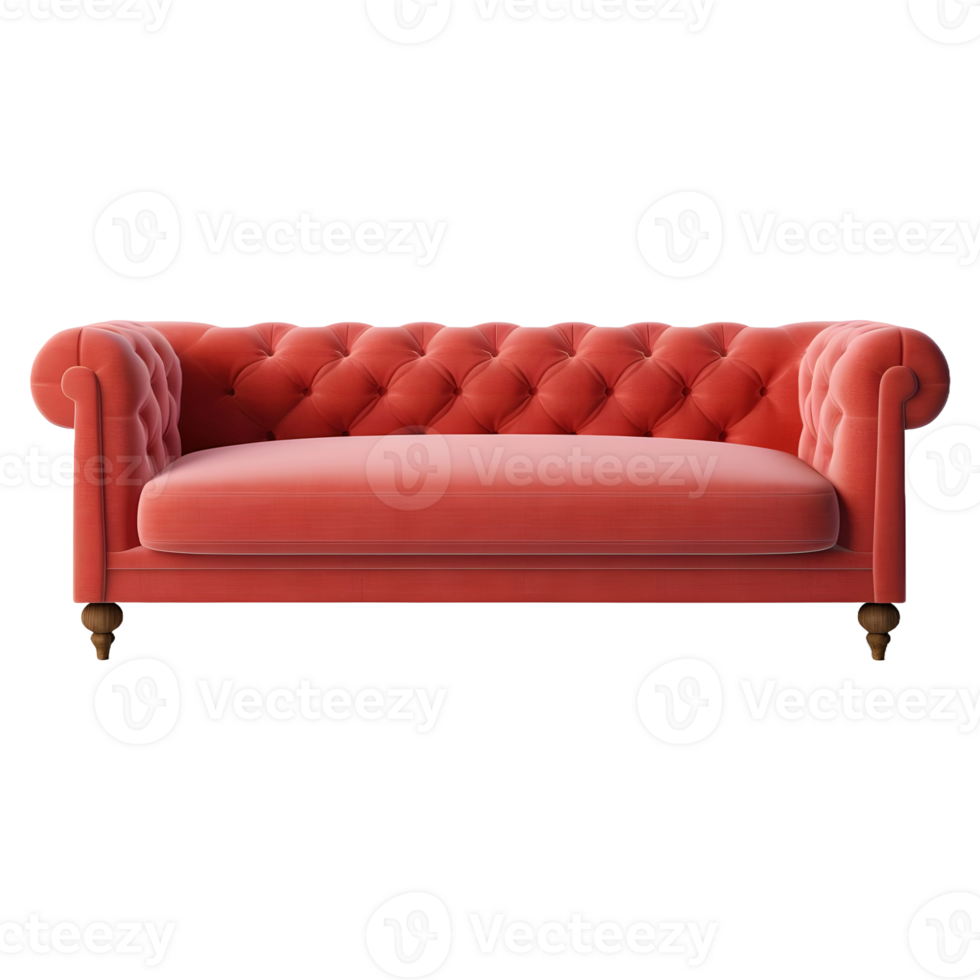 AI generated 3D Rendering of a Sofa on Transparent Background - Ai Generated png
