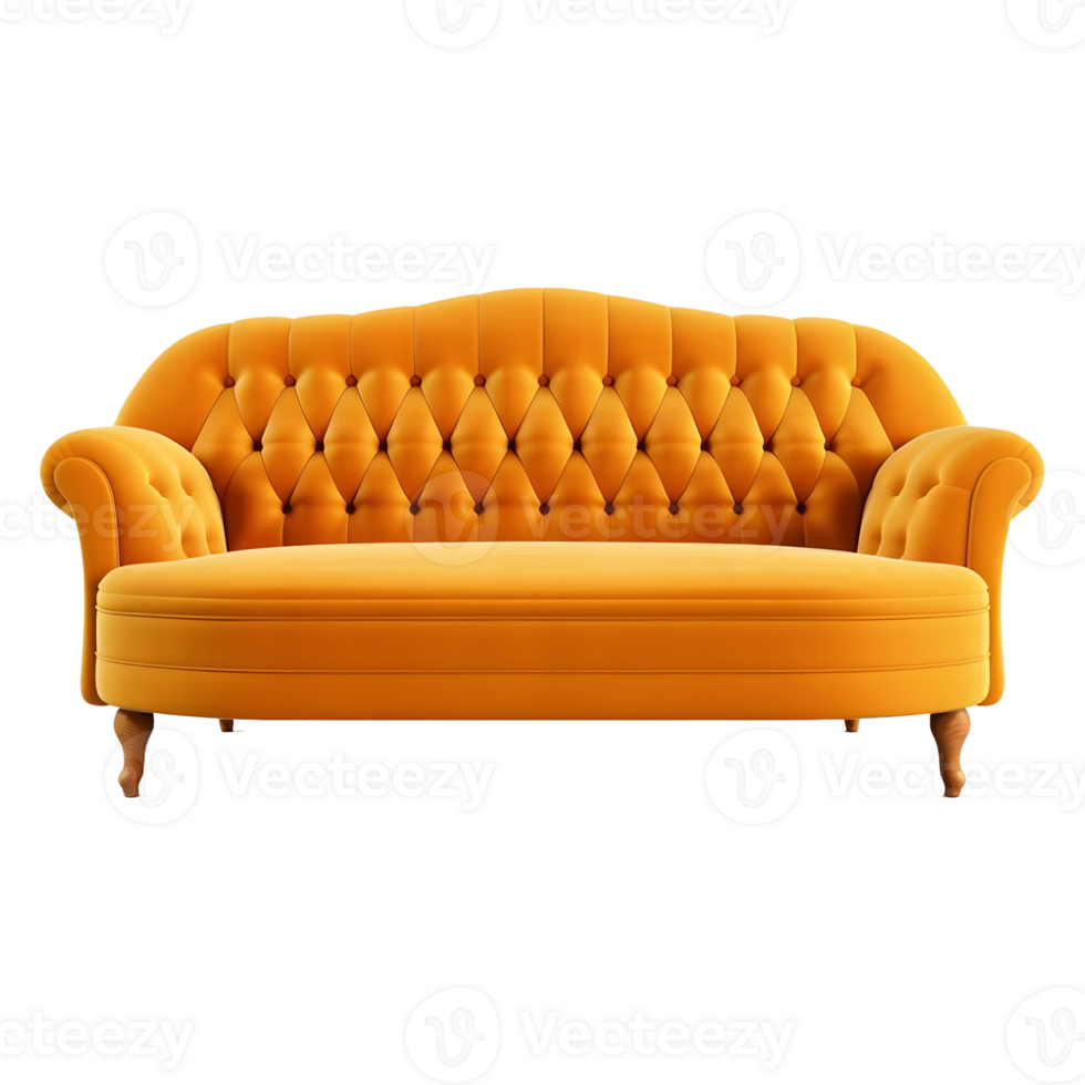 AI generated 3D Rendering of a Sofa on Transparent Background - Ai Generated png