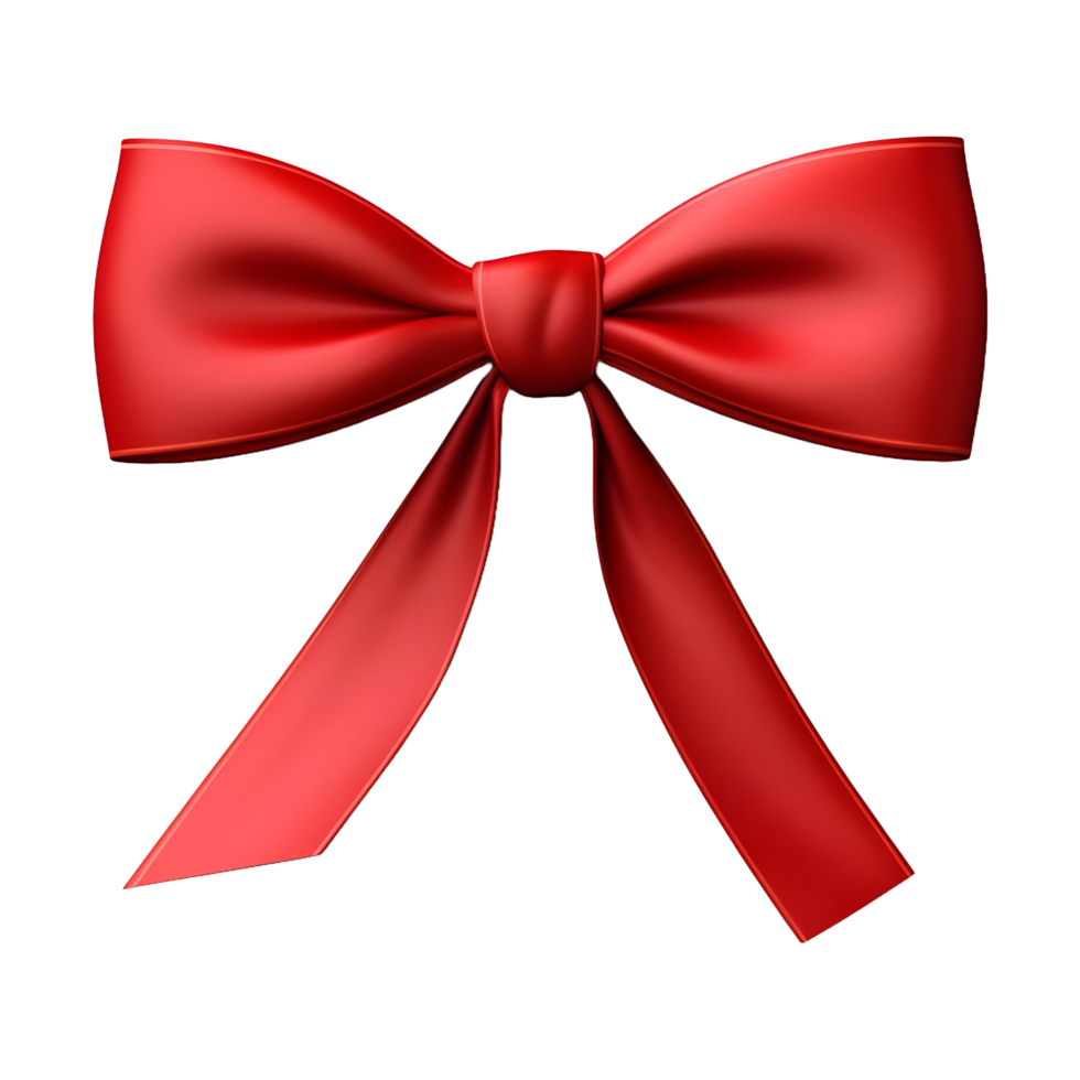 AI generated 3D Rendering of a Red Ribbons on Transparent Background - Ai Generated png