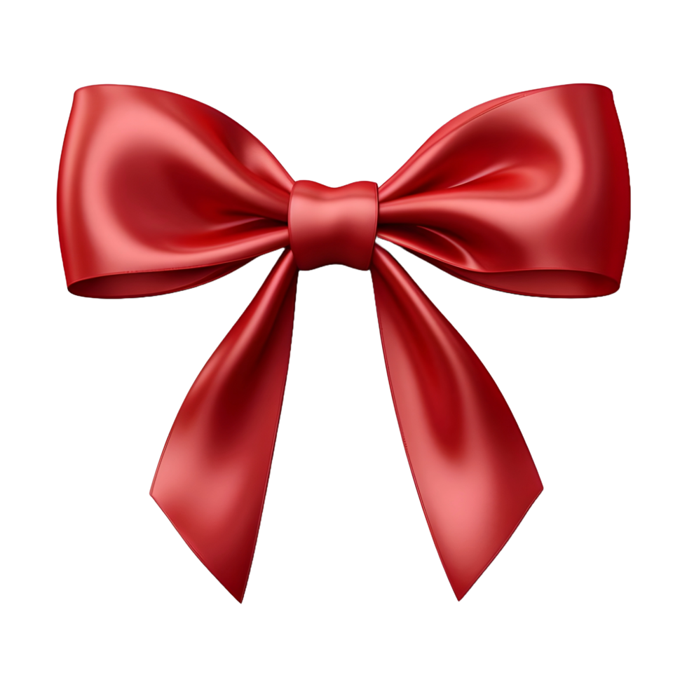 AI generated 3D Rendering of a Red Ribbons on Transparent Background - Ai Generated png