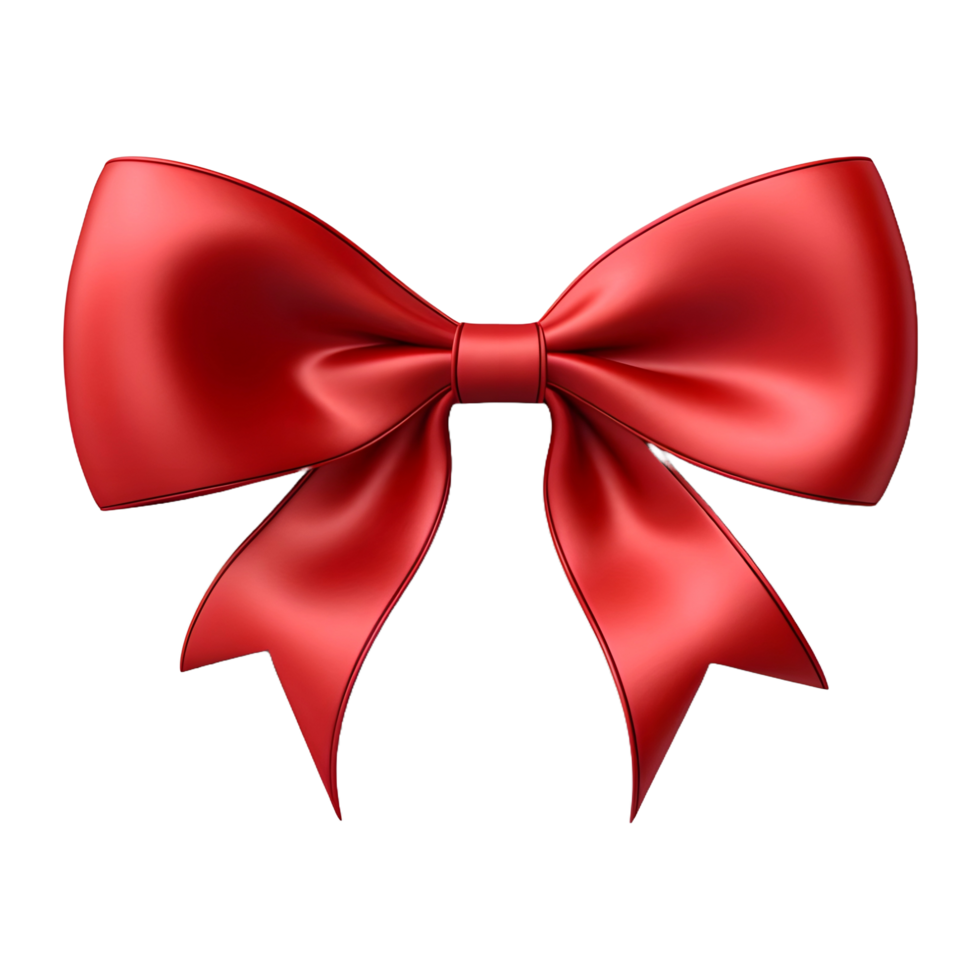 AI generated 3D Rendering of a Red Ribbons on Transparent Background - Ai Generated png
