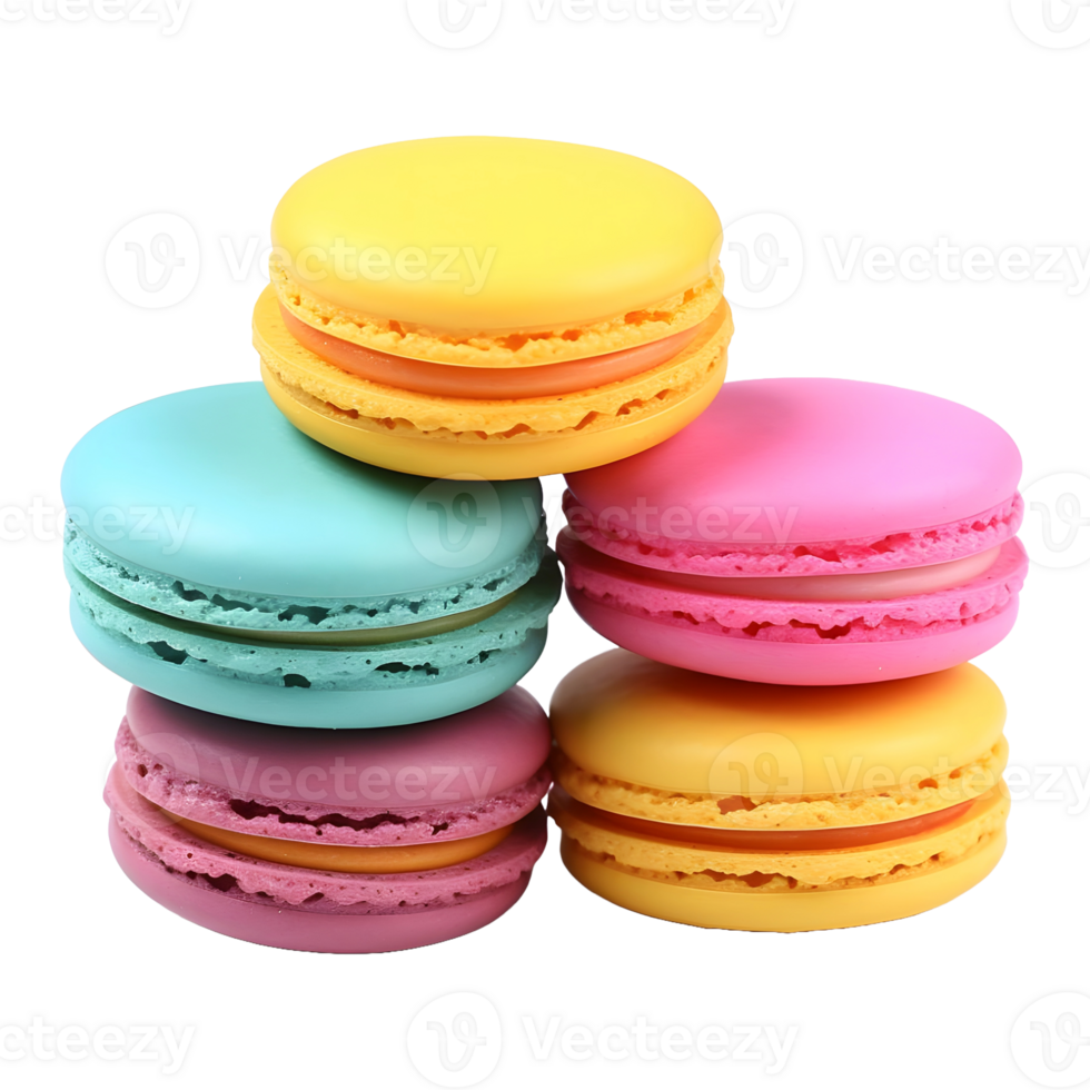 AI generated 3D Rendering of a Macaroon on Transparent Background - Ai Generated png