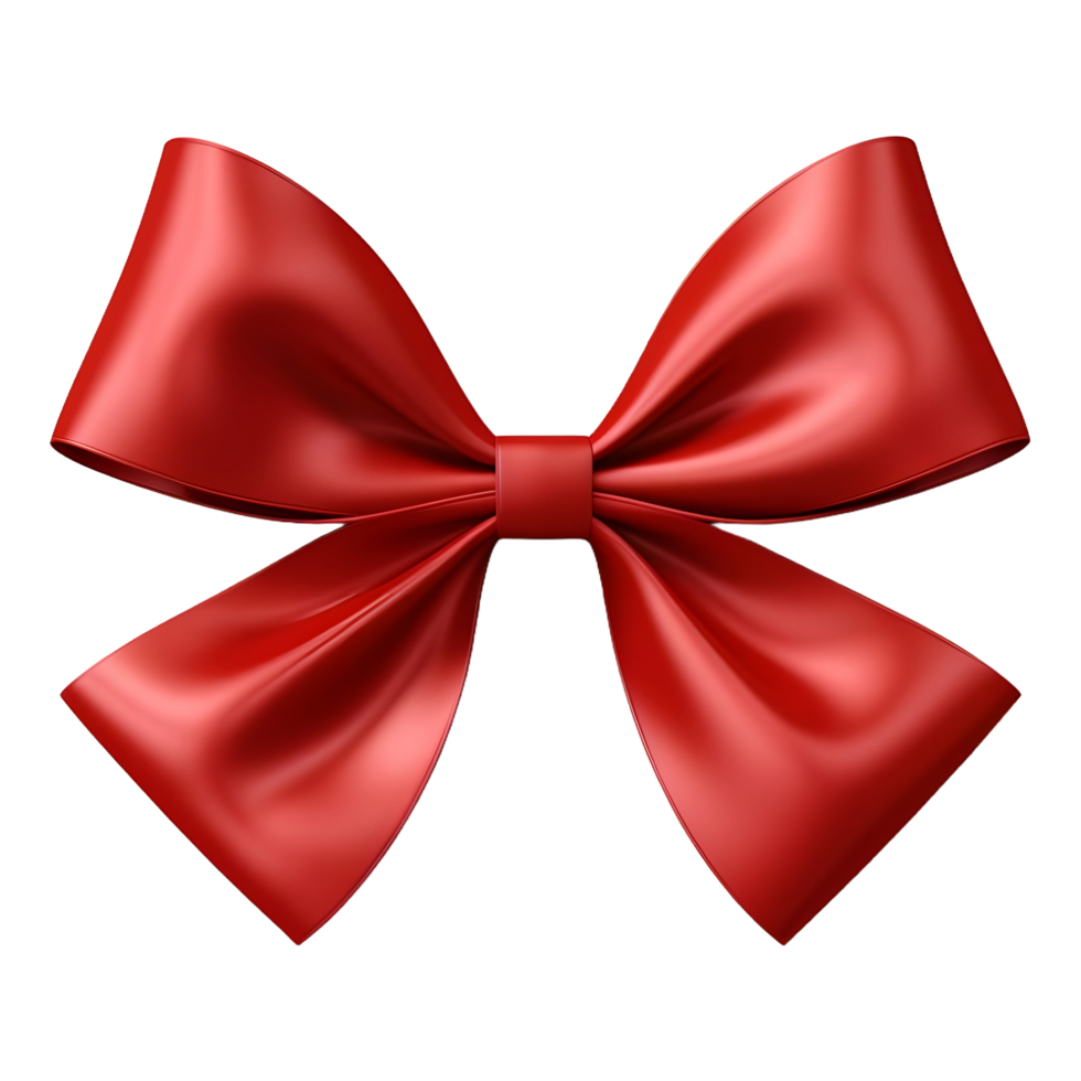 AI generated 3D Rendering of a Red Ribbons on Transparent Background - Ai Generated png