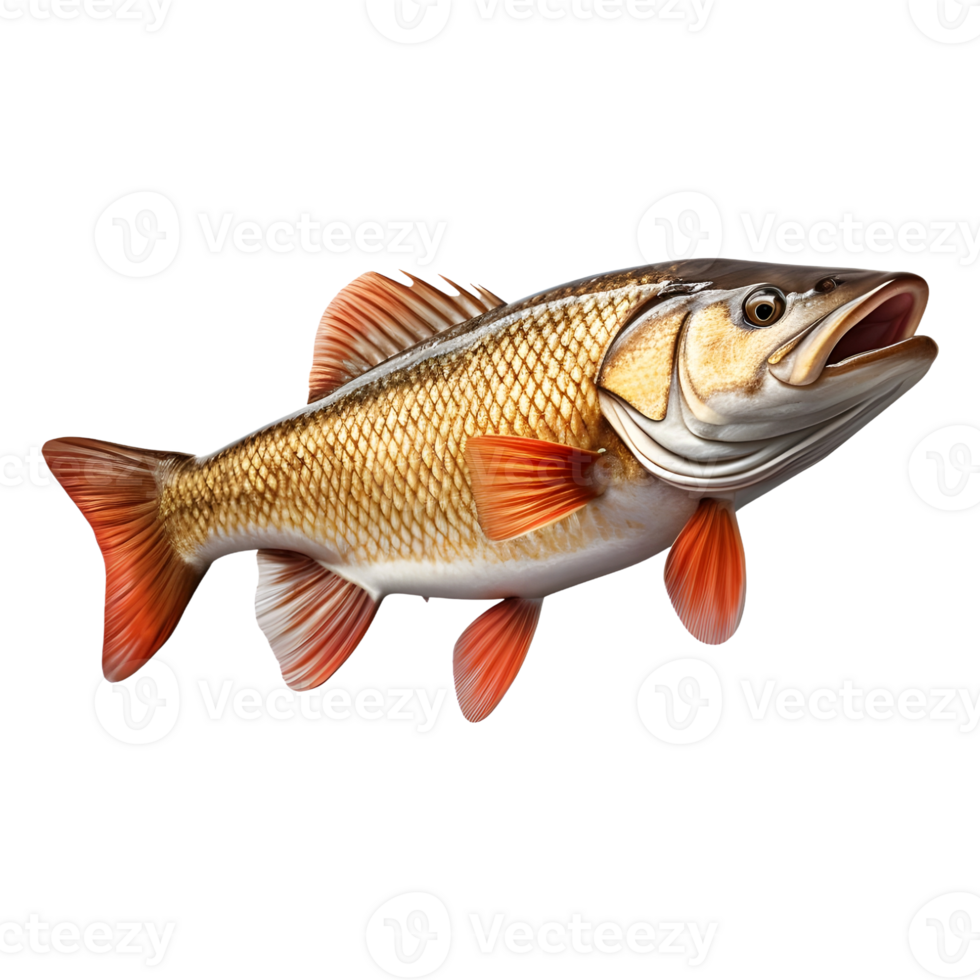 AI generated 3D Rendering of a Beautiful Colorful Ocean Fish on Transparent Background - Ai Generated png