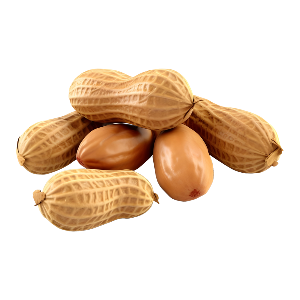 AI generated 3D Rendering of a Peanuts on Transparent Background - Ai Generated png