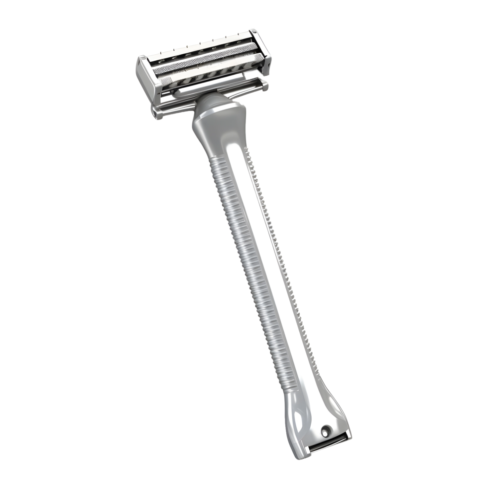 AI generated 3D Rendering of a Steel Razor on Transparent Background - Ai Generated png