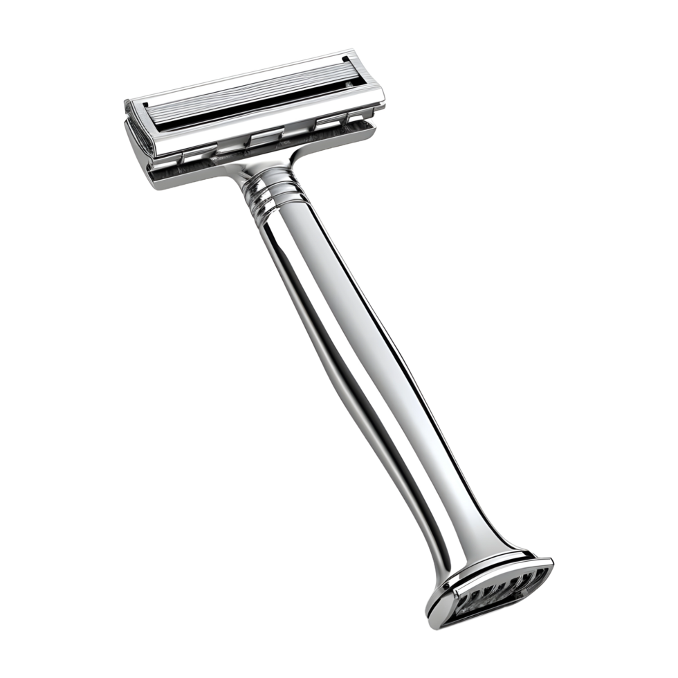 AI generated 3D Rendering of a Steel Razor on Transparent Background - Ai Generated png