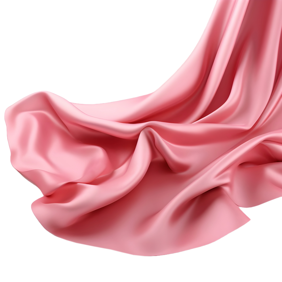 AI generated 3D Rendering of a Colorful Silk Cloth on Transparent Background - Ai Generated png