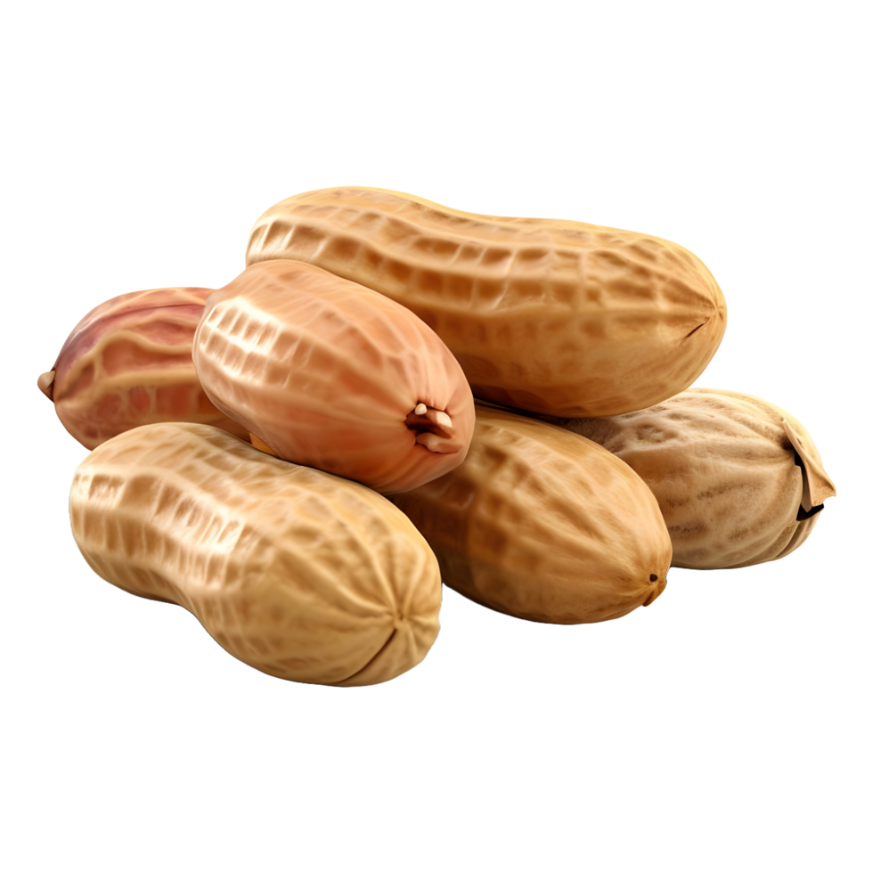 AI generated 3D Rendering of a Peanuts on Transparent Background - Ai Generated png