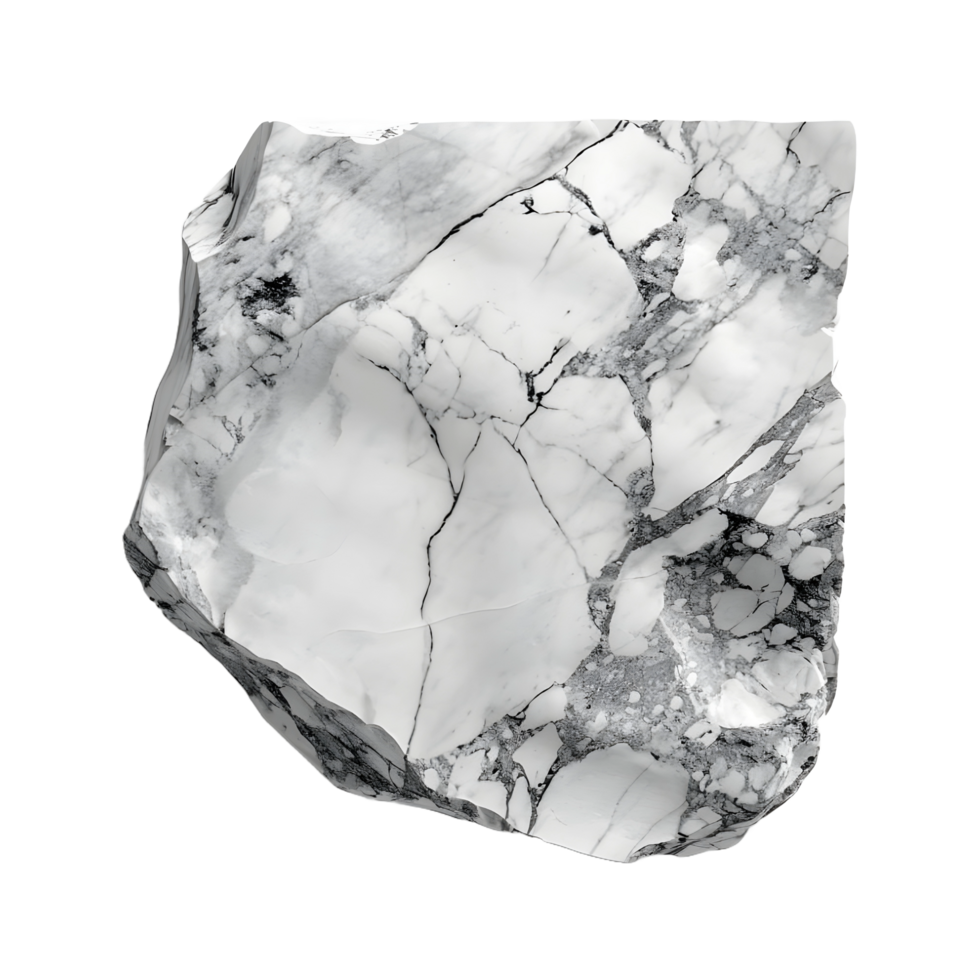 AI generated 3D Rendering of a Gray Solid Stone on Transparent Background - Ai Generated png