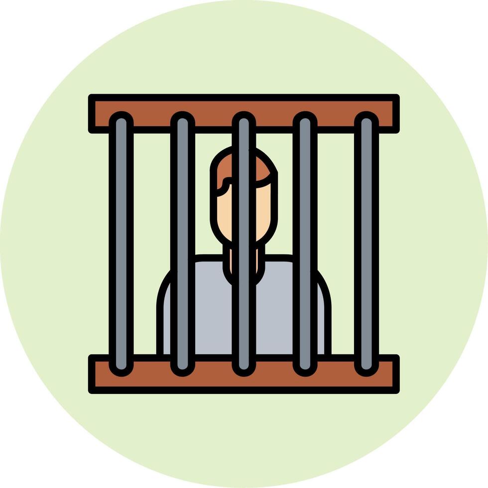 icono de vector de prisionero