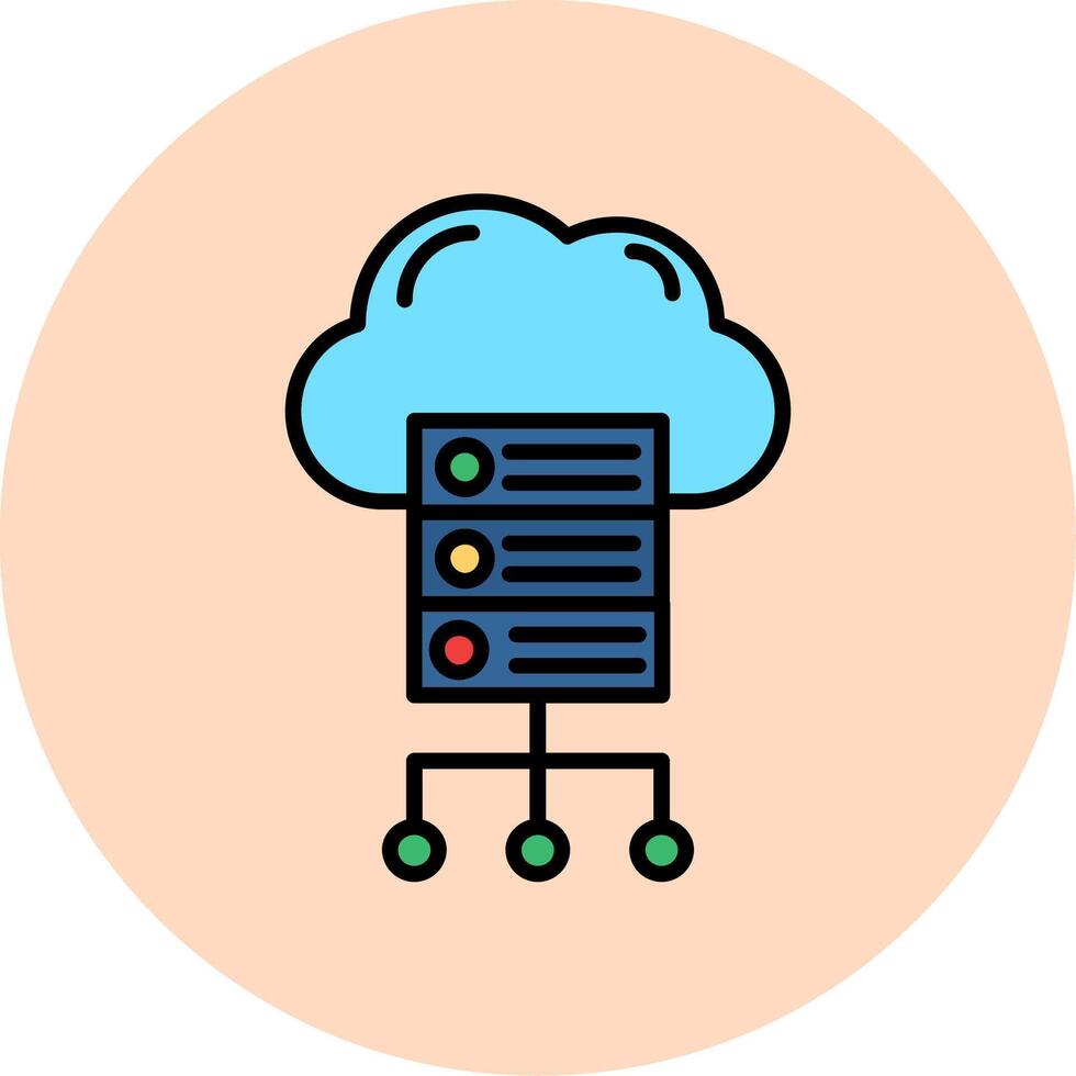 Cloud Server Vector Icon