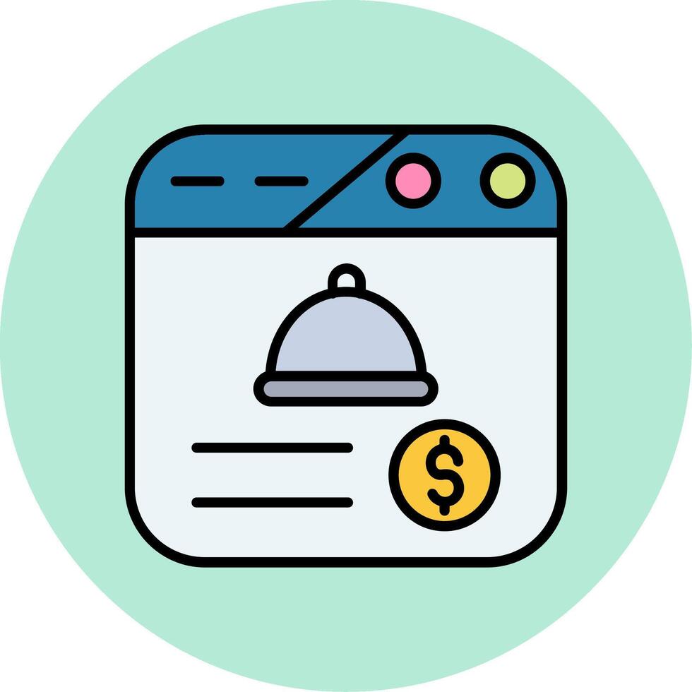 Online Food Order Vector Icon