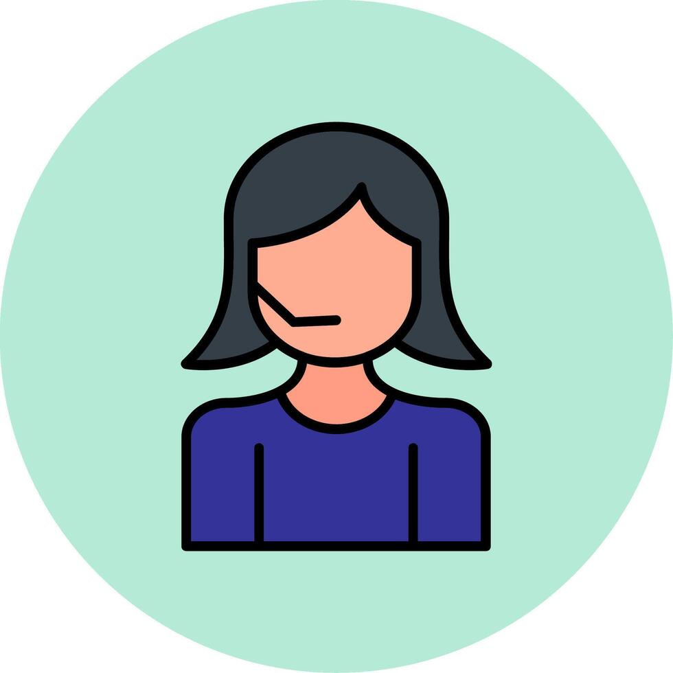 Call Center Agent Vector Icon