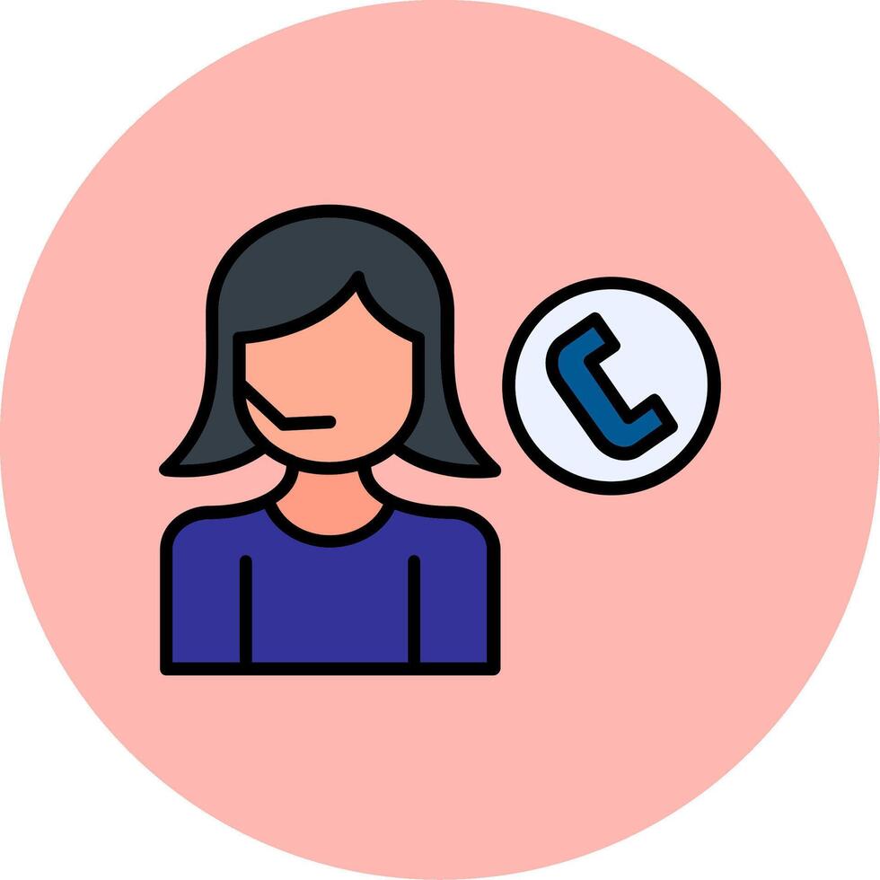 Call Center Agent Vector Icon