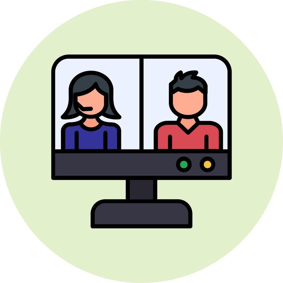 Video Conference Vector Icon