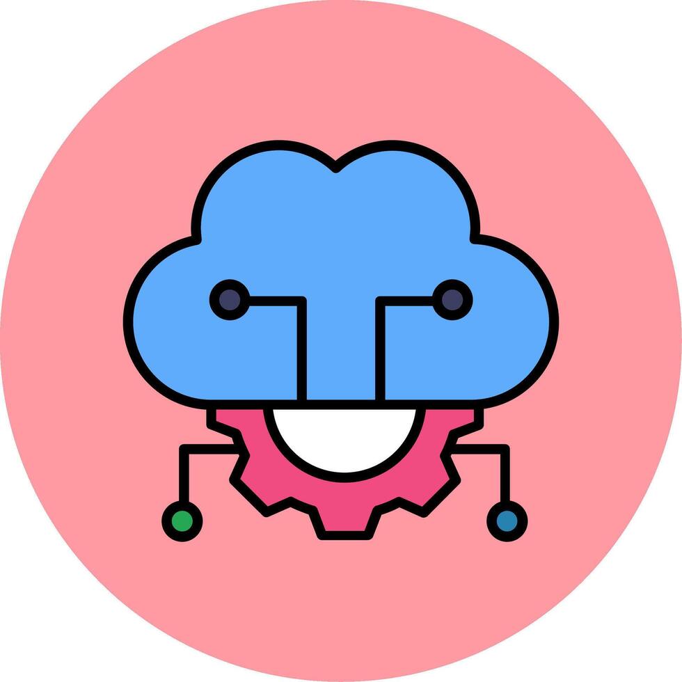 nube servidor ajustes vector icono